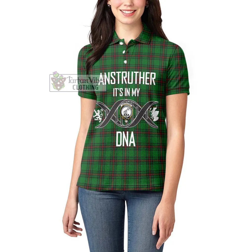 Anstruther Tartan Women's Polo Shirt with Family Crest DNA In Me Style