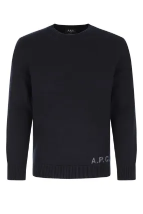 A.P.C. Logo Detailed Crewneck Knitted Jumper