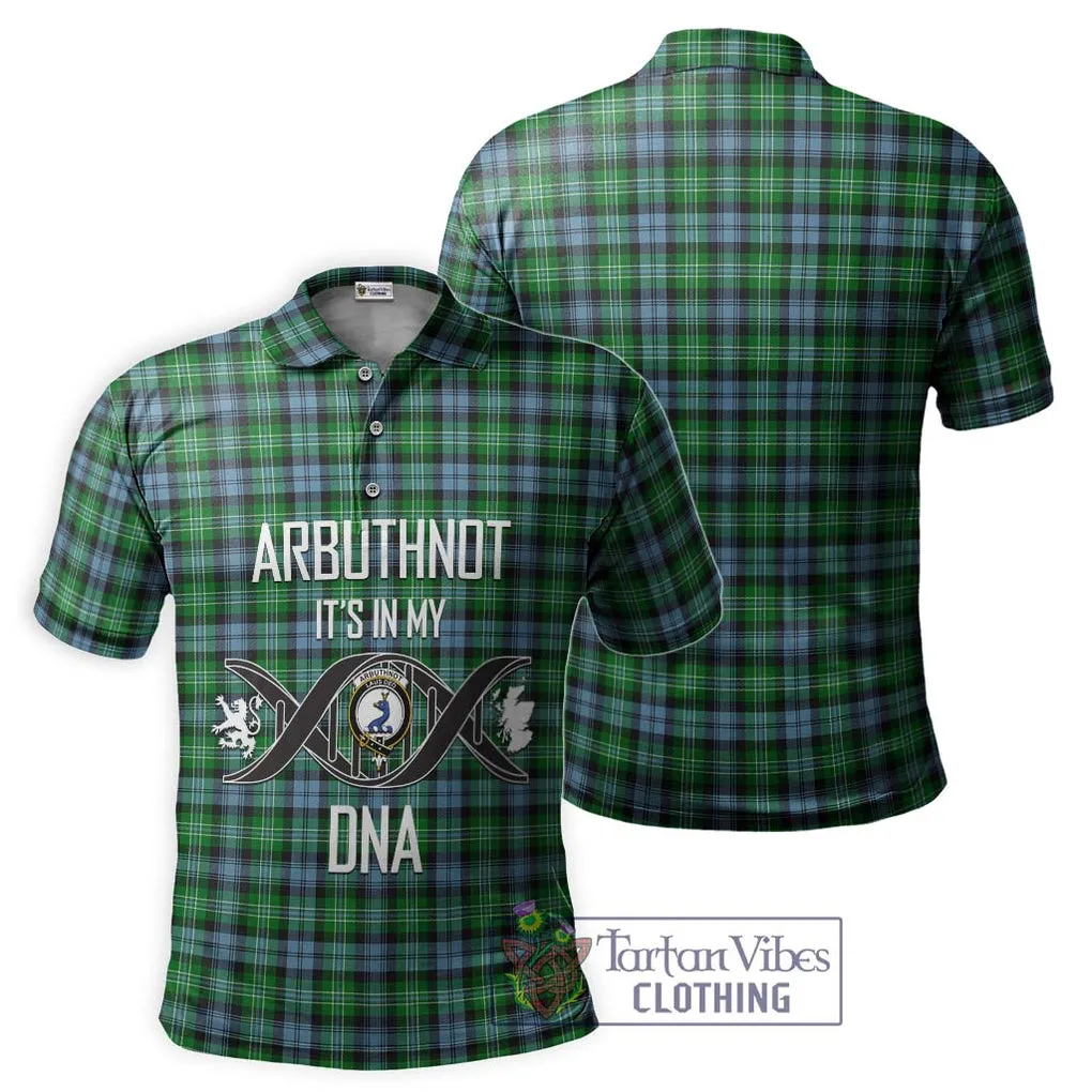 Arbuthnot Ancient Tartan Polo Shirt with Family Crest DNA In Me Style