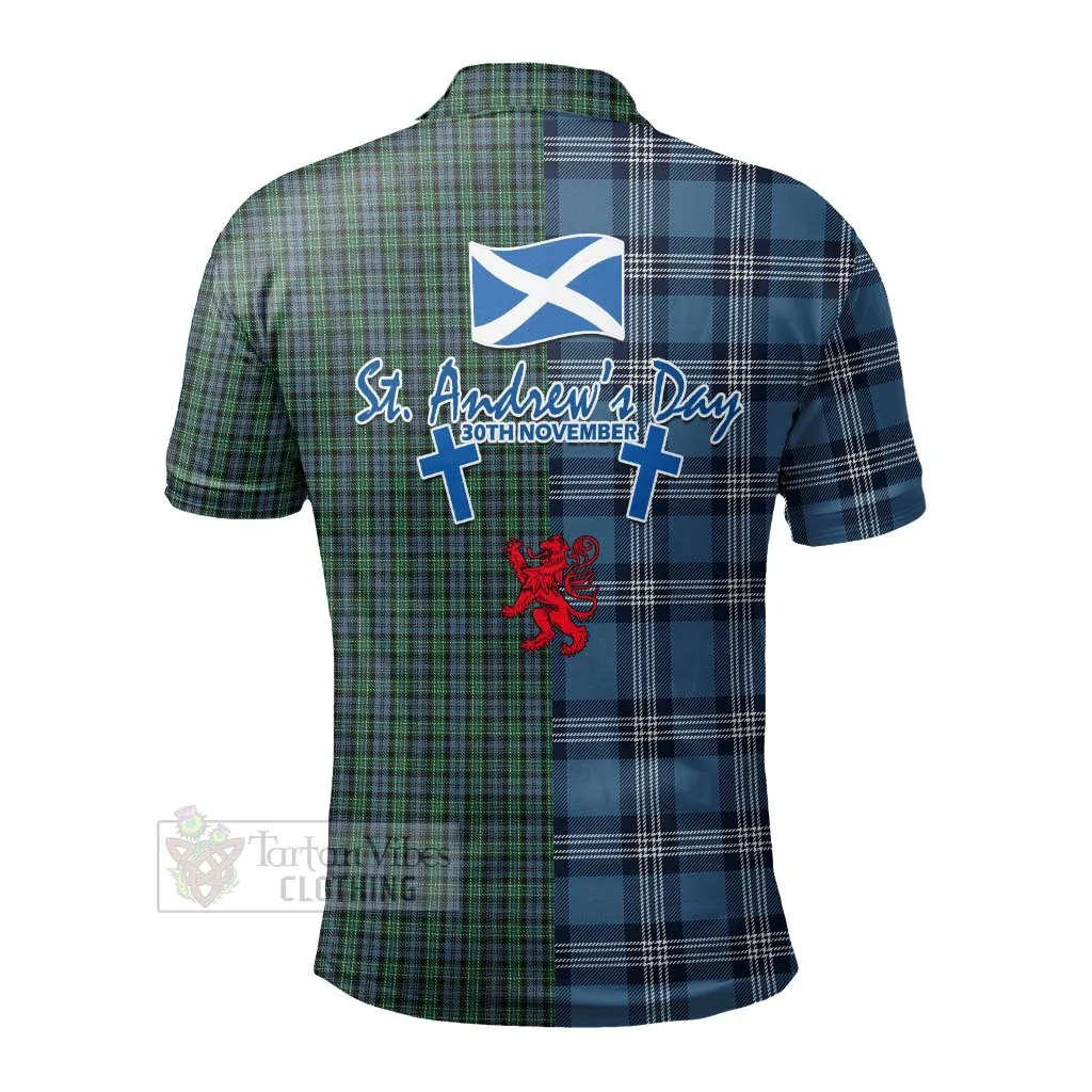 Arbuthnot Tartan Polo Shirt Happy St. Andrew's Day Half Tartan Style