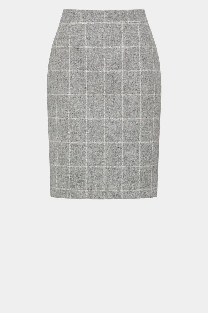 Aria Skirt - Grey Window Check