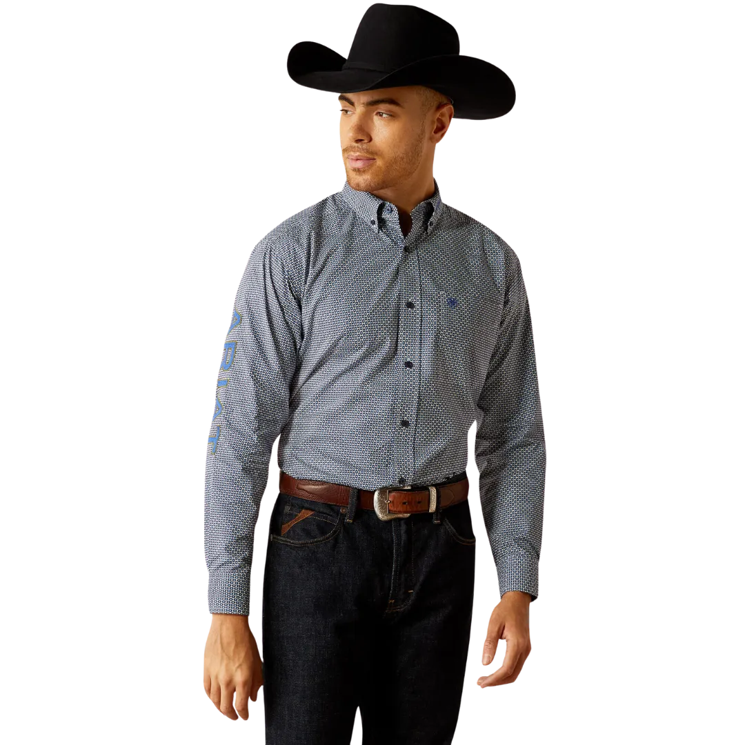 Ariat Men's Team Keenan Classic Fit Blue Navy Blue Shirt