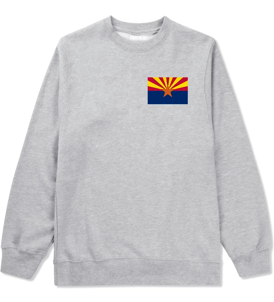 Arizona State Flag AZ Chest Mens Crewneck Sweatshirt