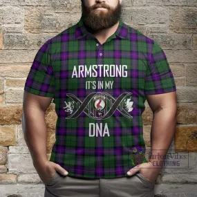 Armstrong Modern Tartan Polo Shirt with Family Crest DNA In Me Style