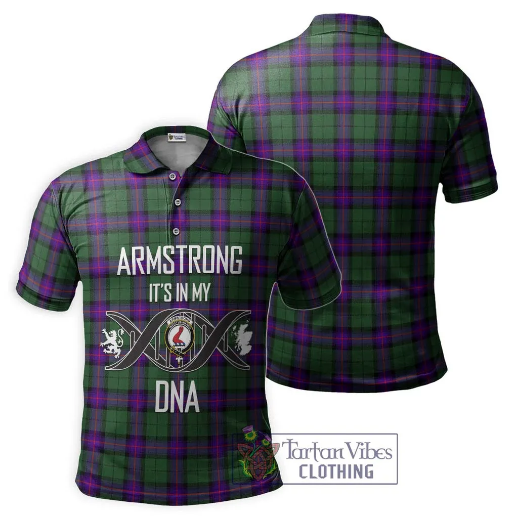 Armstrong Modern Tartan Polo Shirt with Family Crest DNA In Me Style