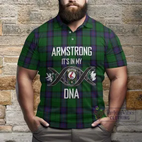 Armstrong Tartan Polo Shirt with Family Crest DNA In Me Style