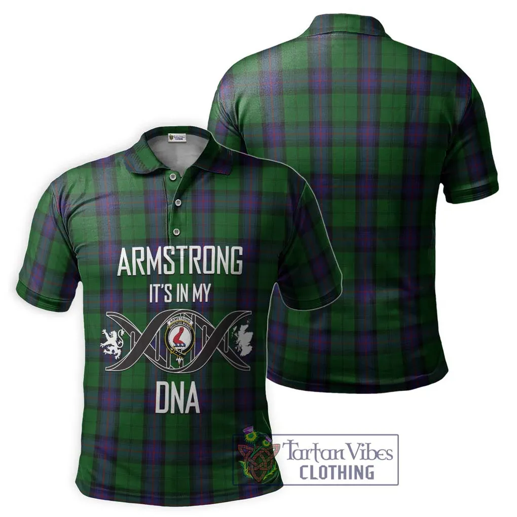 Armstrong Tartan Polo Shirt with Family Crest DNA In Me Style