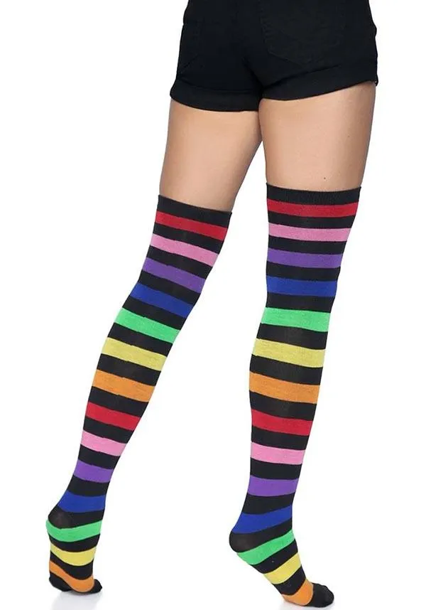 Aurora Rainbow | THIGH HIGH SOCKS