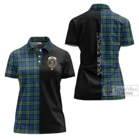 Baird Ancient Tartan Women's Polo Shirt with Family Crest and Half Of Me Style