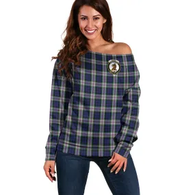 Baird Dress Tartan Off Shoulder Women Sweater with Family Crest