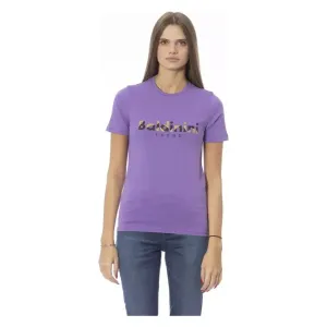 Baldinini Trend Purple Cotton Women T-Shirt