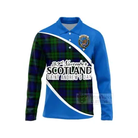 Bannatyne Family Crest Tartan Long Sleeve Polo Shirt Celebrate Saint Andrew's Day in Style