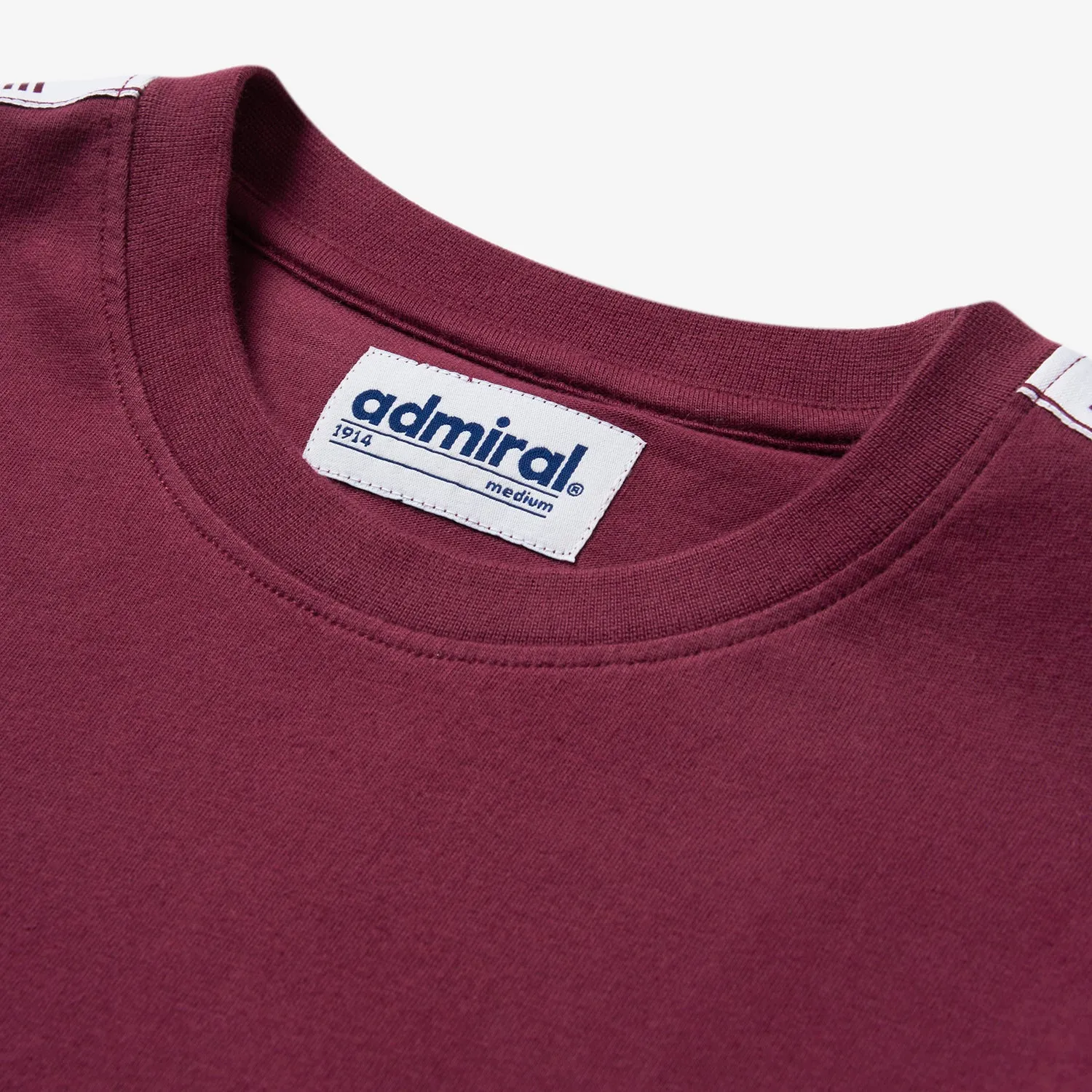 Bardon Repeat Tape T-Shirt - Burgundy