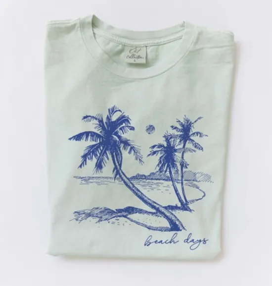 Beach Days Mineral Washed Graphic Tee