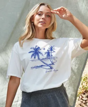 Beach Days Mineral Washed Graphic Tee