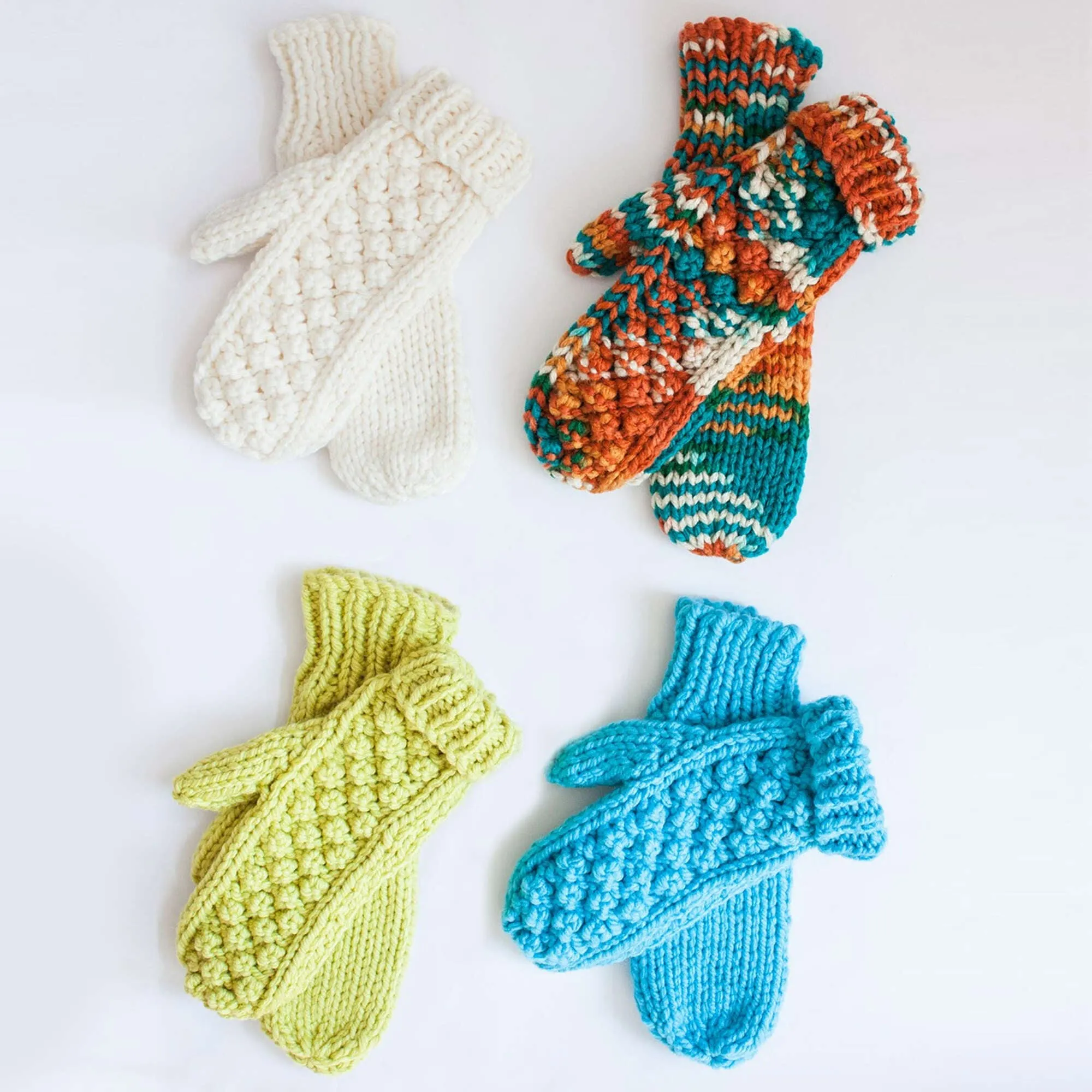 Bernat Knit Chill Chaser Set (Hat, Mittens, Cowl)