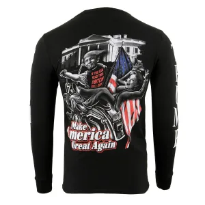 Biker Clothing Co. BCC117012 Men's Black 'Make America Great Again'