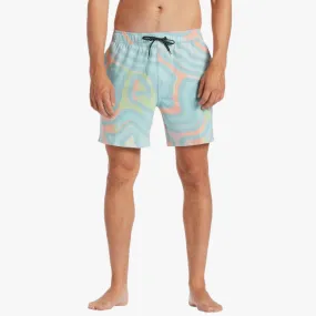 Billabong Mens Hazey Day Layback Volley Shorts Aqua