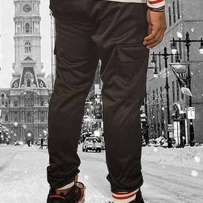 Black Designer Cargo Sweatpants