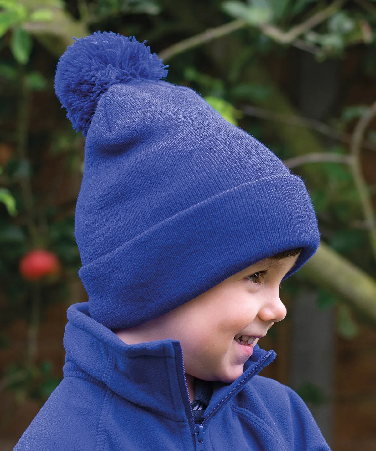 Black - Junior pom pom beanie