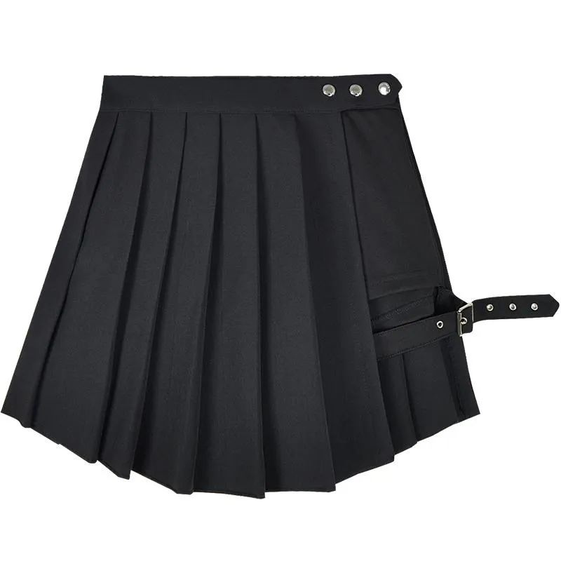 Black K-pop Pleated Skirt SD00937