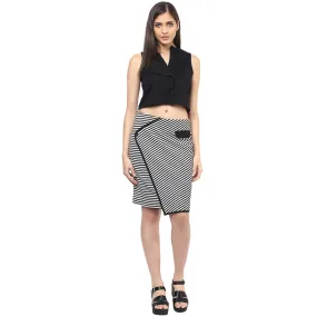 Black Striped Skirt