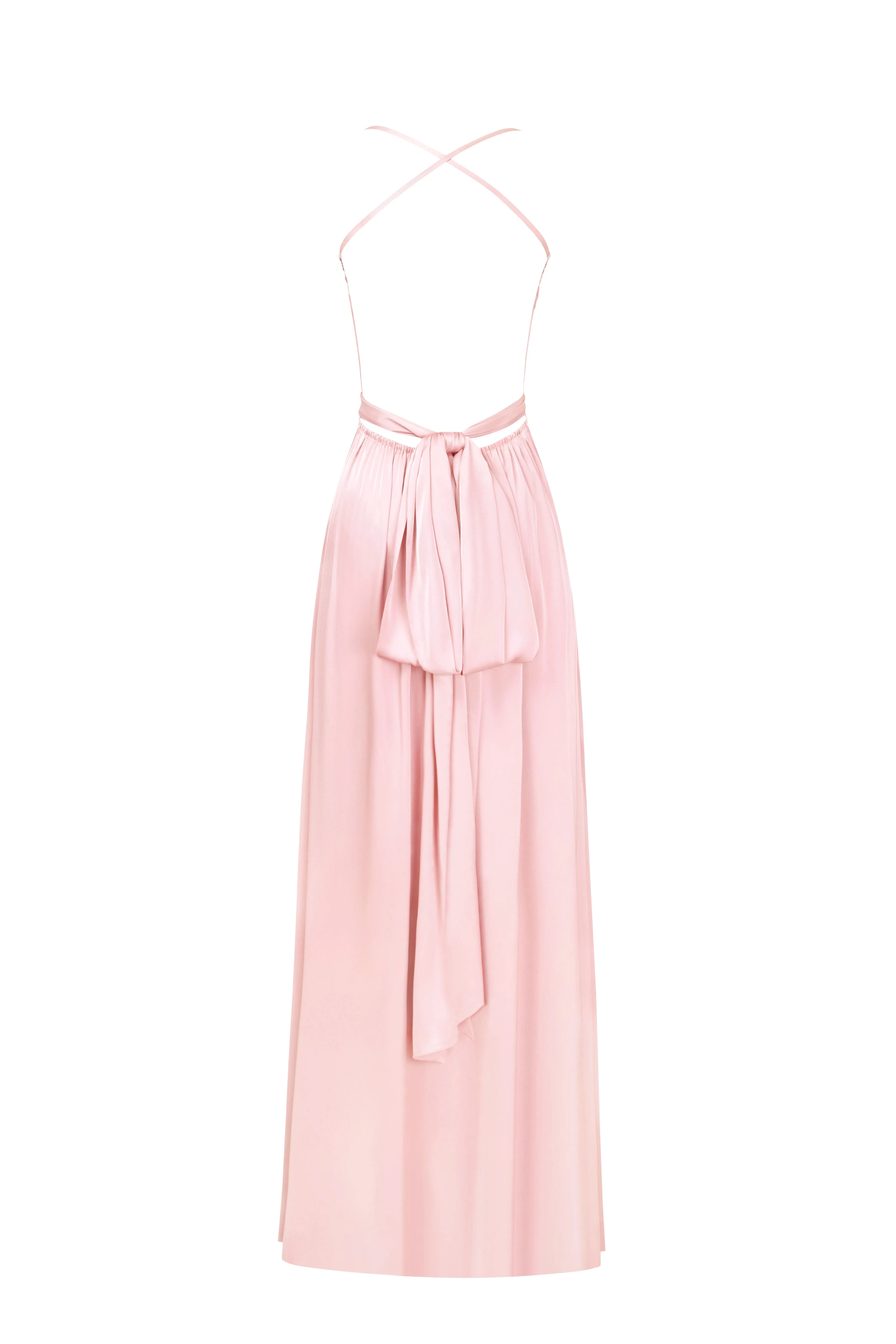 Boudoir misty rose silk slip dress