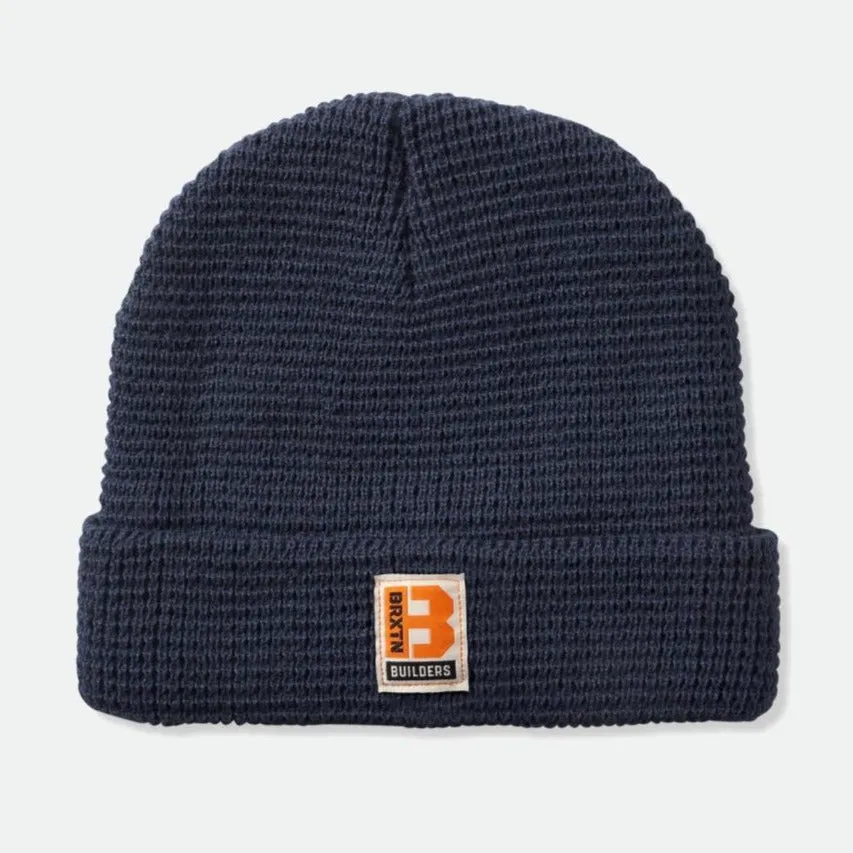 BRIXTON BUILDERS WAFFLE KNIT BEANIE BLACK