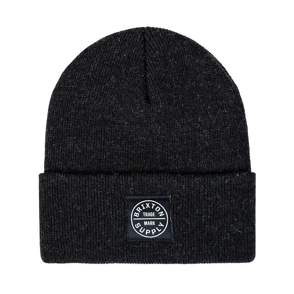 Brixton - Oath Watch Cap Men's Beanie, Washed Black