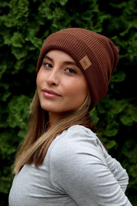 Brown // Cat Nap Fleece Lined Beanie