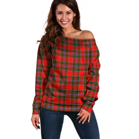 Butter Tartan Off Shoulder Women Sweater