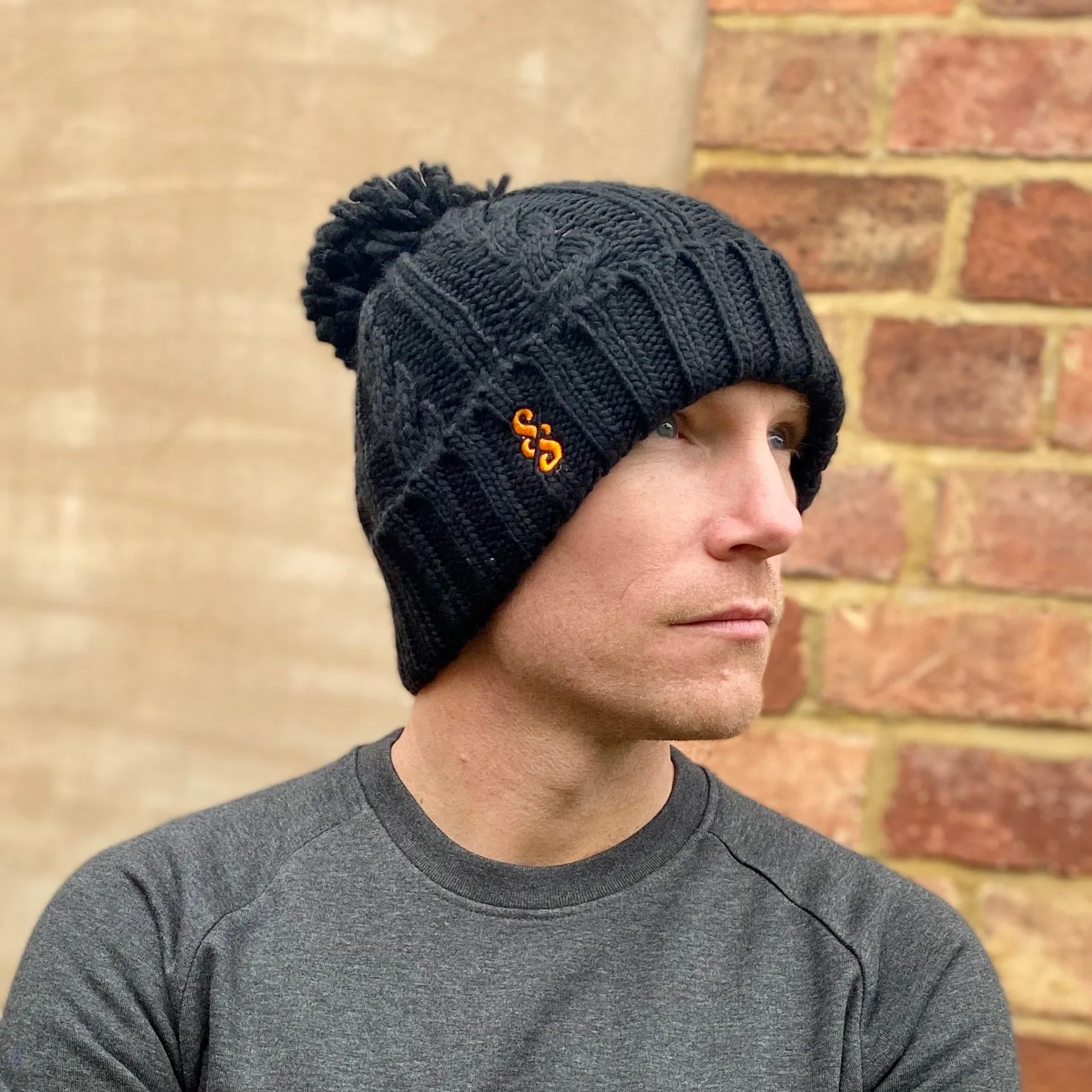 Cable Knit Melange Beanie - nod to the Molteni team