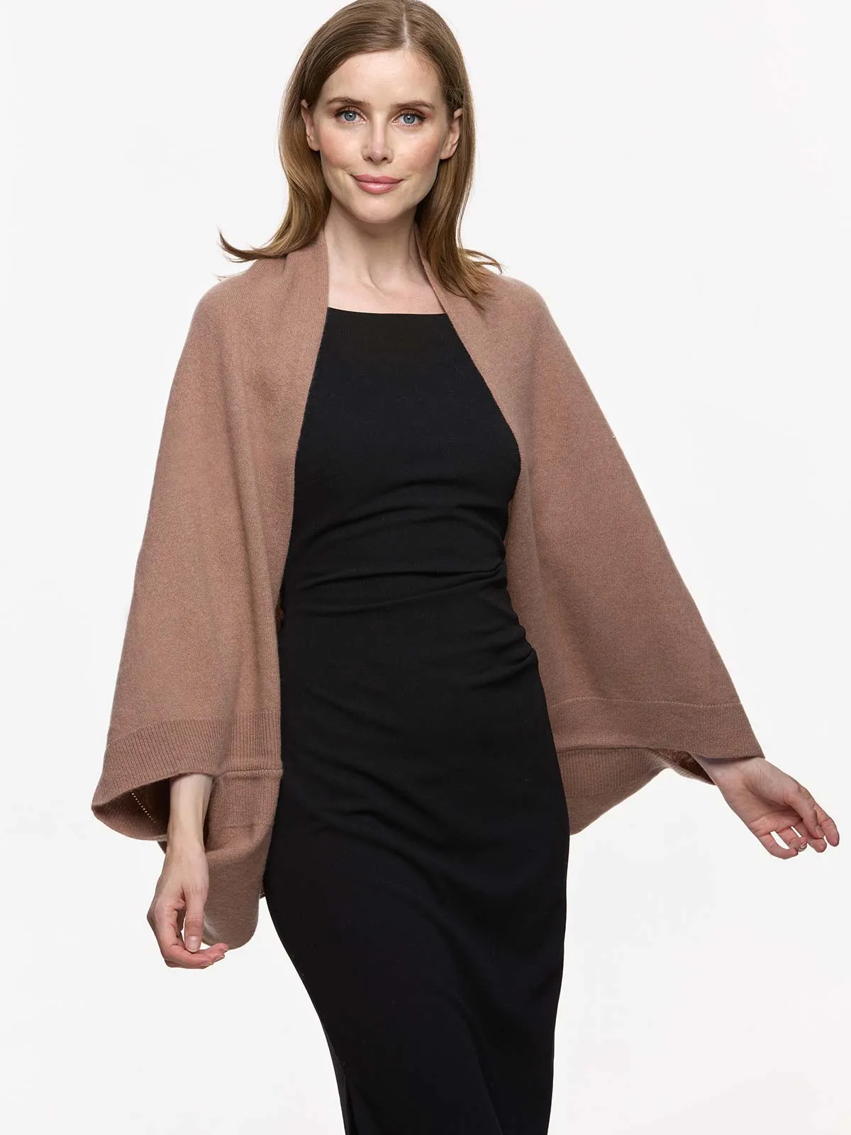 Camel Wearable Cashmere Wrap