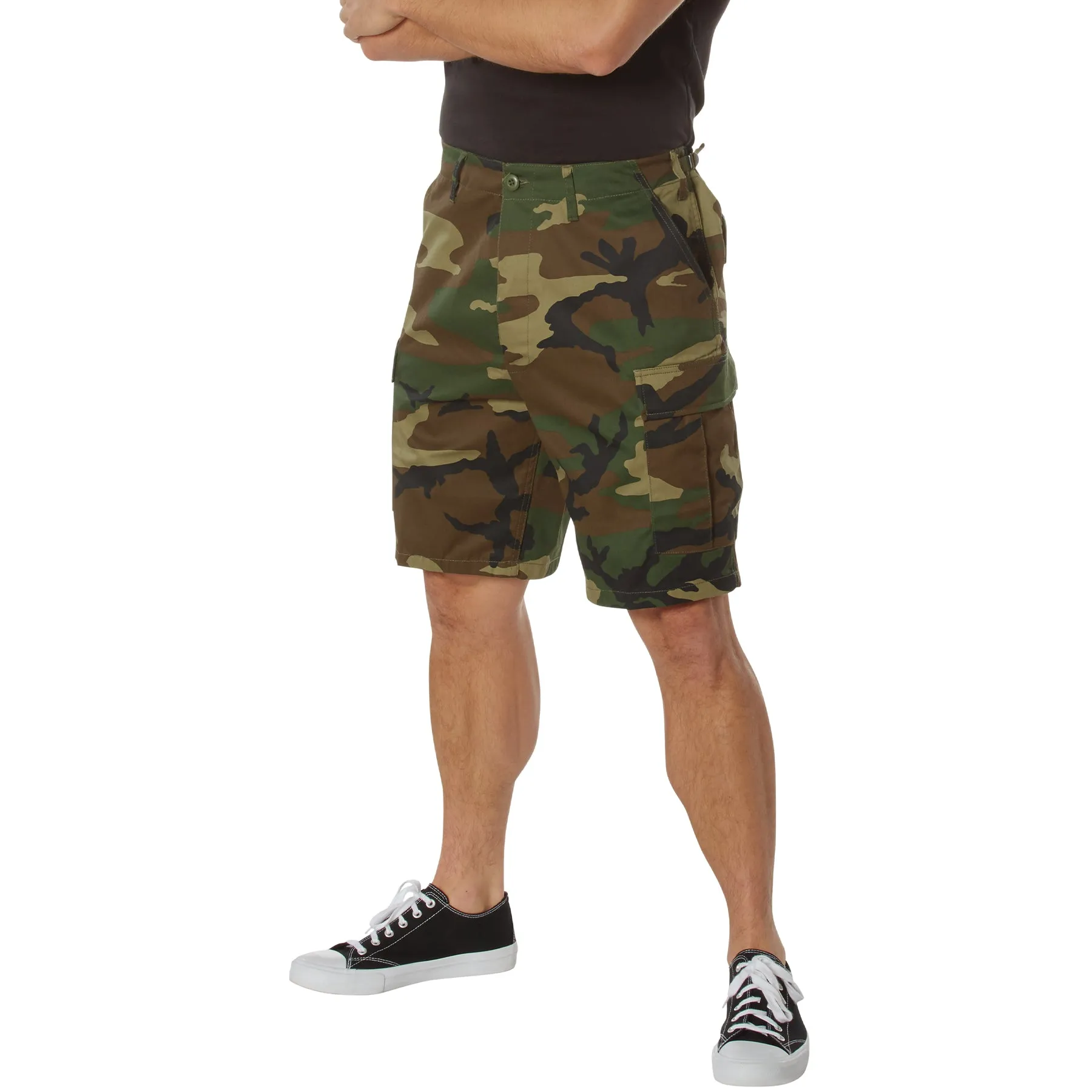 Camo BDU Shorts- Woodland- Poly/Cotton