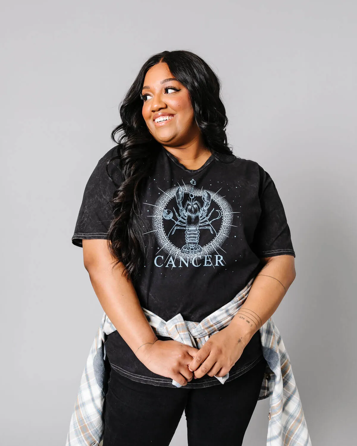 Cancer Zodiac Graphic V-Neck T-Shirt | XS-2XL