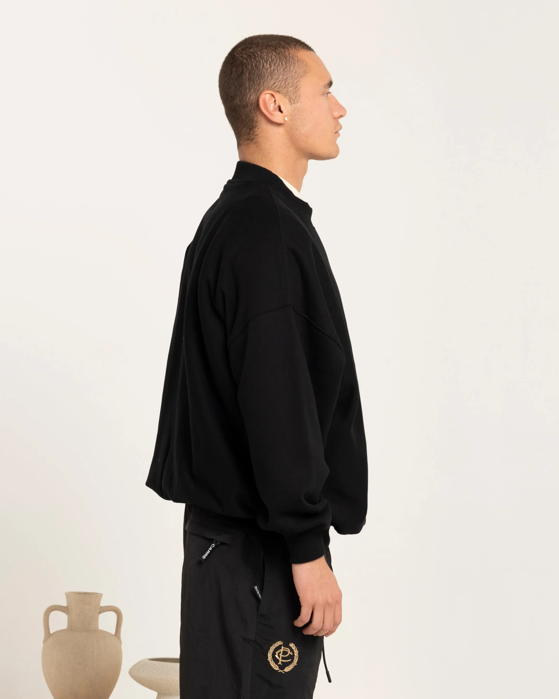 Carre Heritage Oversized Crewneck Black