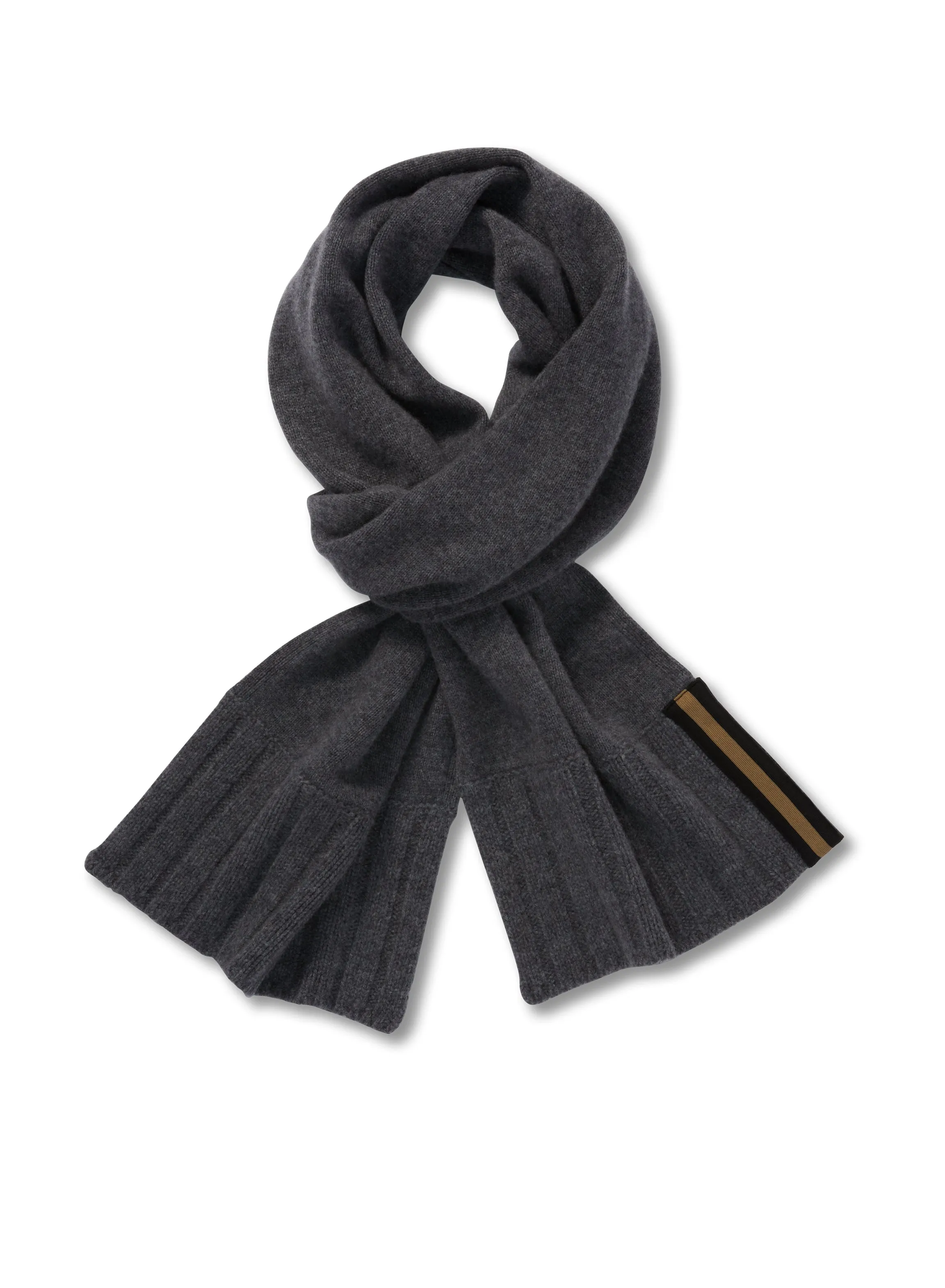 Cashmere Blend Scarf (Mid Grey)