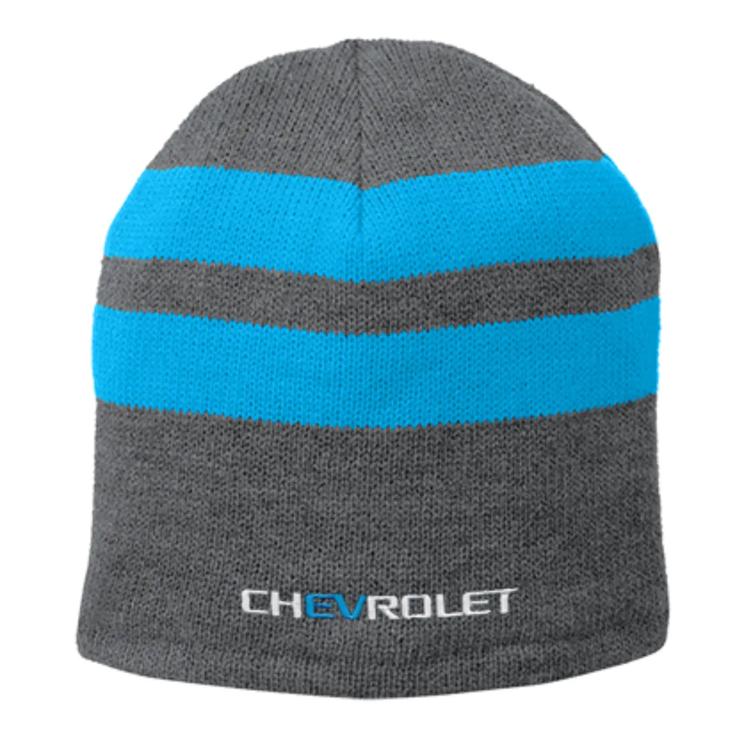 Chevrolet EV Fleece Lined Striped Beanie