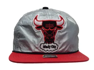 Chicago Bulls Mitchell & Ness Silver Red Lightweight Snapback Flat Bill Hat Cap