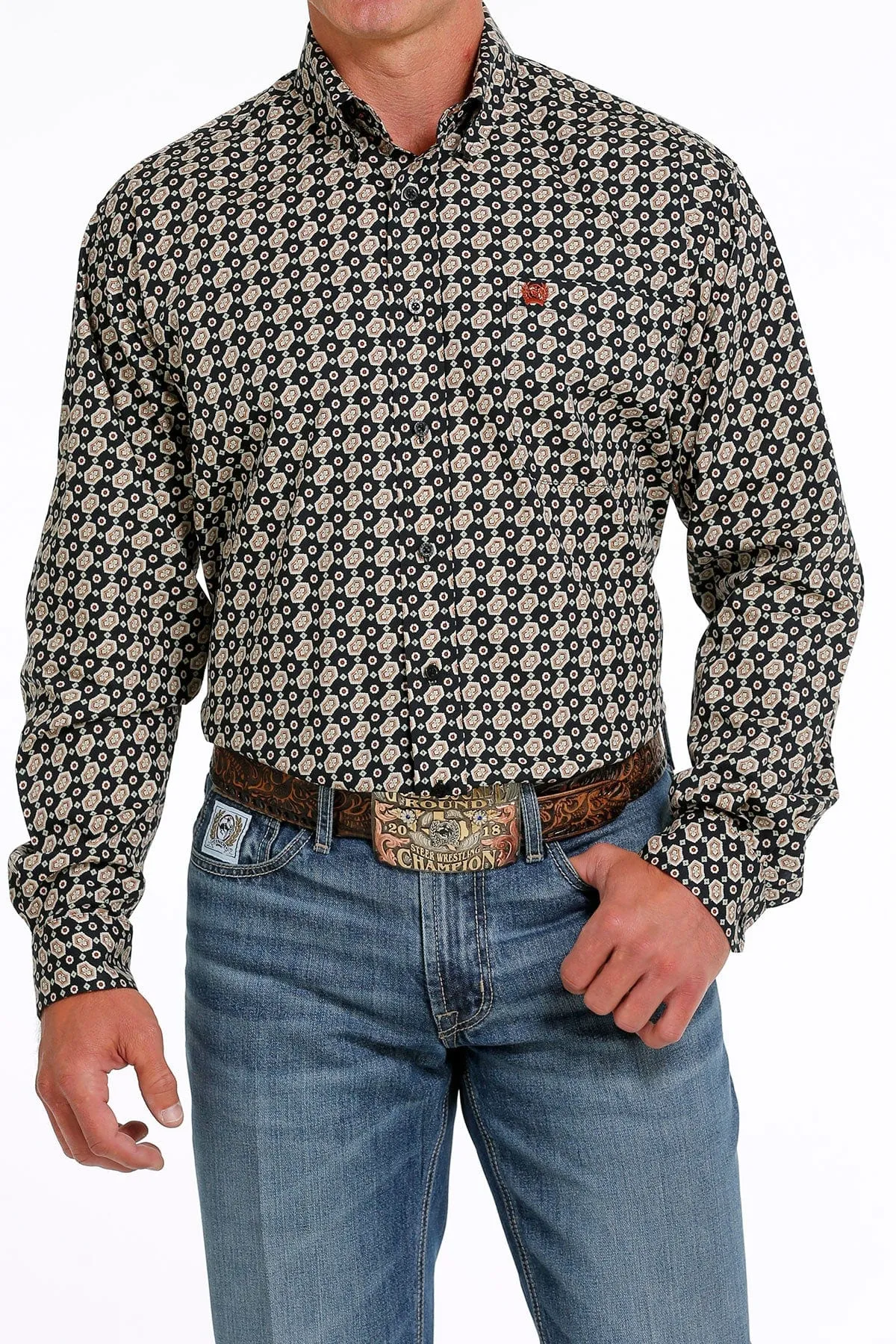 Cinch Men's Black Classic Fit Shirt