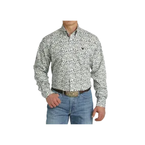 Cinch Men's Paisley Button Down Western White Shirt