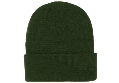 Classic Cuffed Knit Beanie - Olive Green