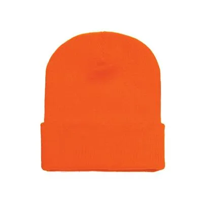 Classic Cuffed Knit Beanie - Orange