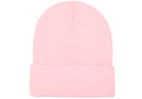 Classic Cuffed Knit Beanie - Pink