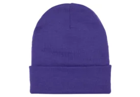 Classic Cuffed Knit Beanie - Purple