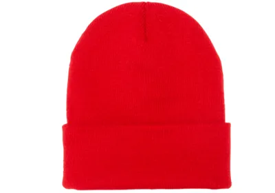 Classic Cuffed Knit Beanie - Red