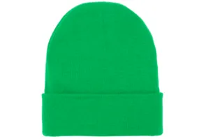 Classic Cuffed Knit Beanie - Safety Green