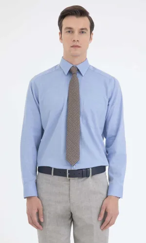 Classic Fit Cotton Blue Dress Shirt