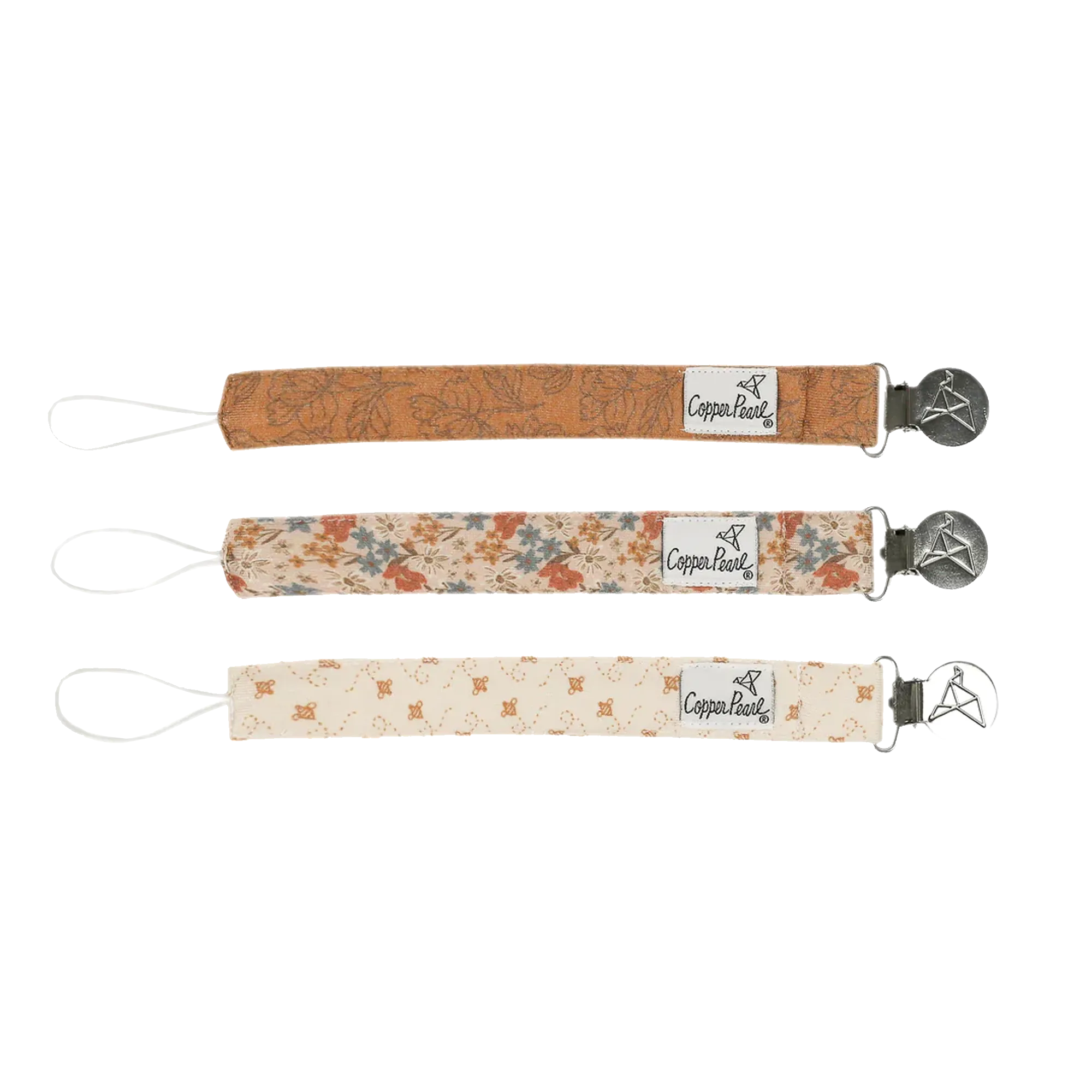 COPPER PEARL Pacifier Clips - Eden