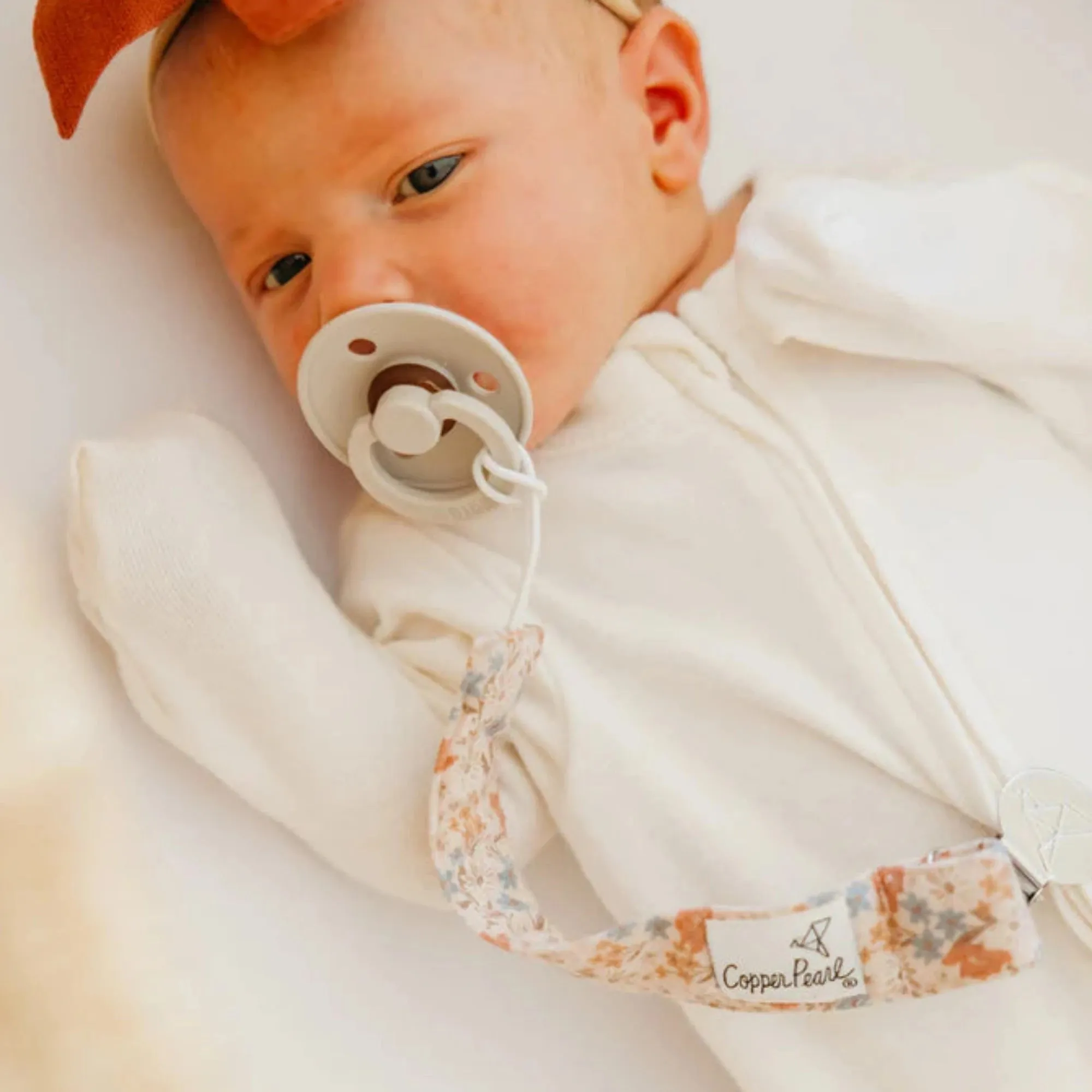 COPPER PEARL Pacifier Clips - Eden